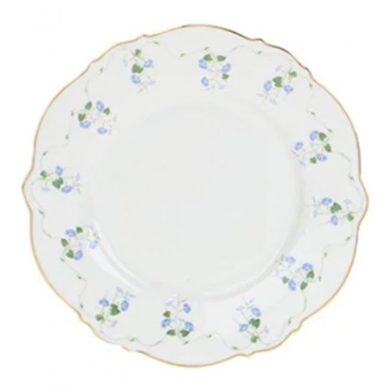 Prato Avulso para Sobremesa 21 cm Royal Romantic em New Bone China com Filete de Ouro